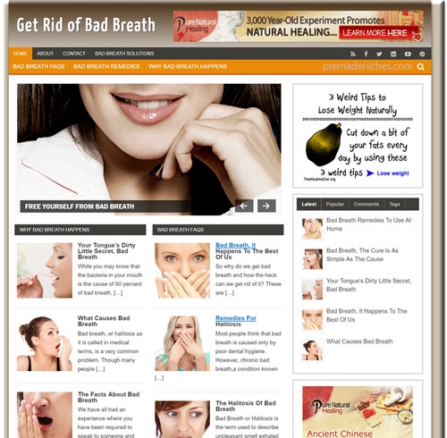 Product picture Bad Breath ready made website with PLR rights