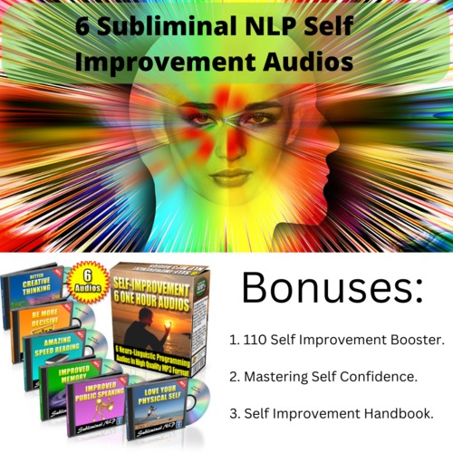 Product picture 6 Subliminal Self Improvement Audios with extras