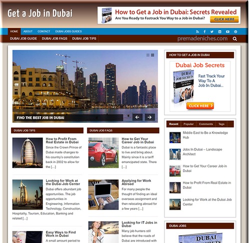 Product picture Dubai Jobs ready made niche website
