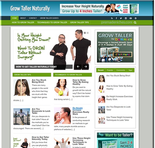 Product picture Grow Taller ready made niche website