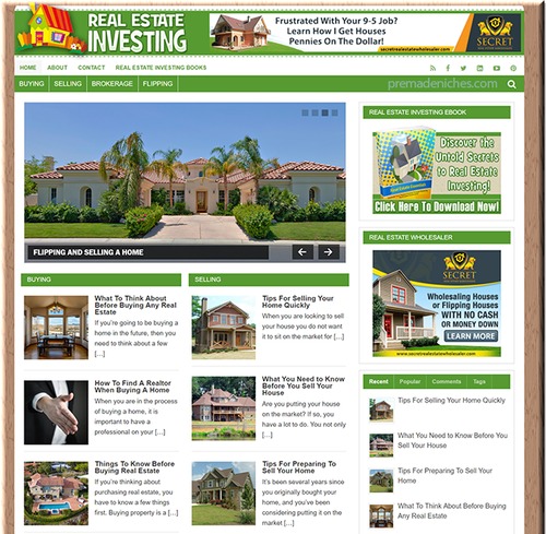Product picture Real Estate Investing ready made niche website