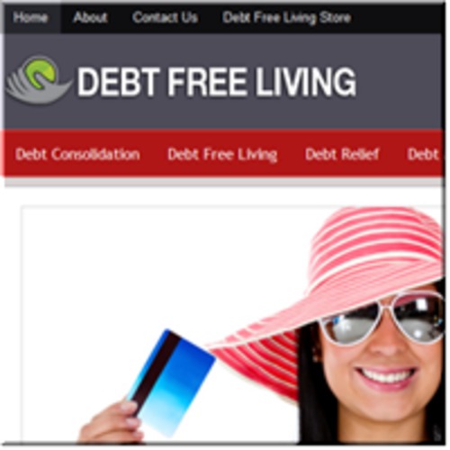 Product picture Debt Free Living ready made niche website