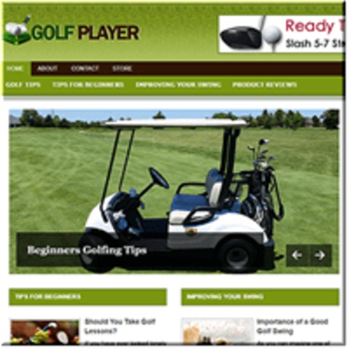 Product picture Golf Tips and Tricks ready made niche website