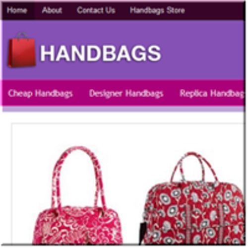 Product picture Handbags ready made niche website