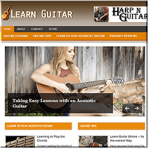 Product picture Learn Guitar ready made niche website