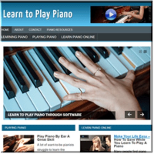 Product picture Learn To Play Piano ready made niche website