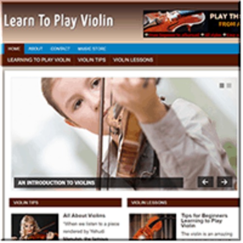 Product picture Learn Violin ready made niche website