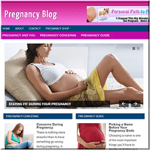 Product picture Pregnancy Tips ready made niche website