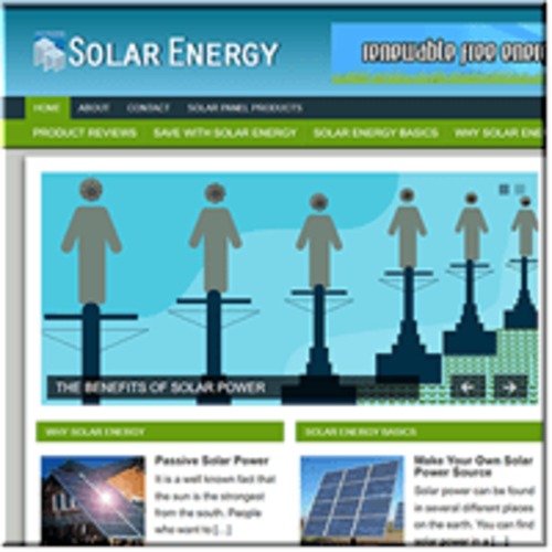 Product picture Solar Energy ready made niche website