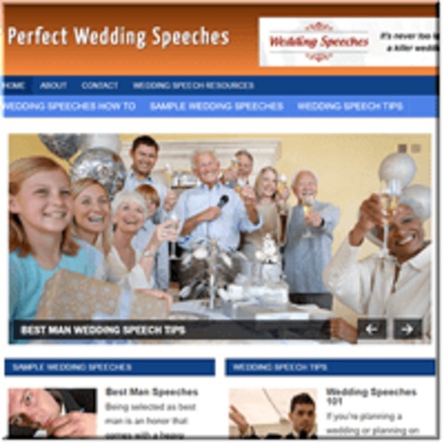 Product picture Wedding Speeches ready made niche website